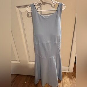Elegant Light Blue Sleeveless Dress